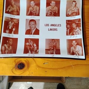 RARE Los Angeles Lakers Championship Vintage Photo Collage Plate